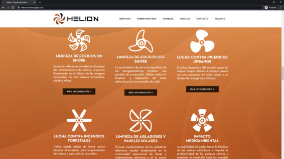 pagina web servicios helion - empresa tecnologica