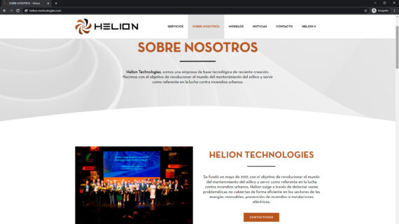 pagina web que es helion - empresa tecnologica
