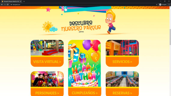 pagina web servicios iluropark - parque infantil