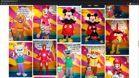 pagina web personajes iluropark - parque infantil