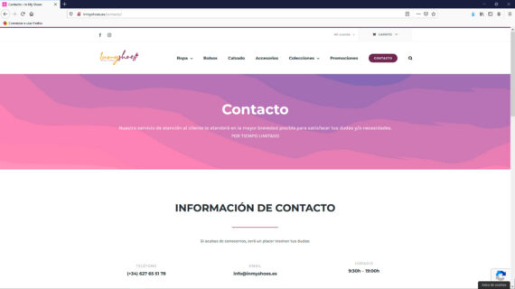 creacion web - tienda online calzados, bolsos, ropa y mas complementos para mujer