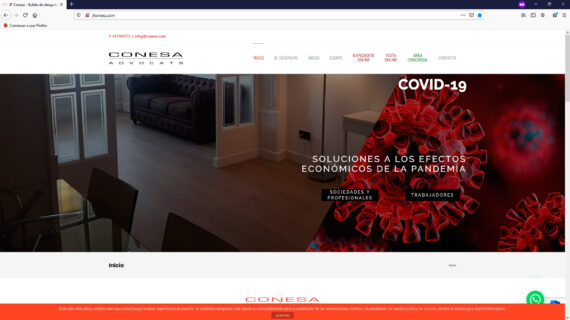 creacion web - pagina home bufete de abogados