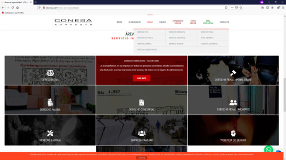 creacion web - pagina servicios bufete de abogados