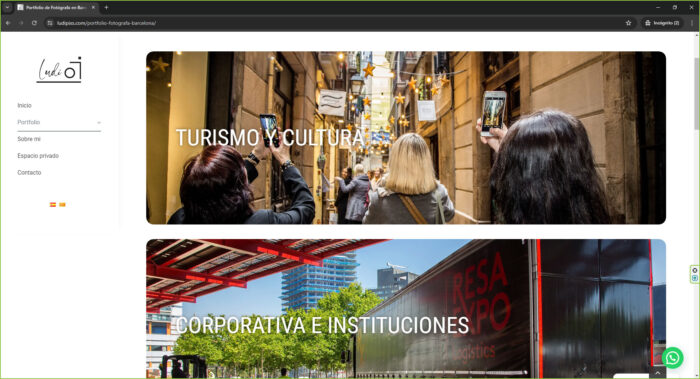 portfolio web ludipixs.com - creacion web fotografia