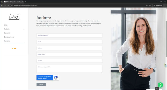 contacto web ludipixs.com - creacion web fotografia