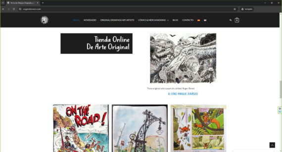 web sobre nosotros originofcomics.com - Venta de Dibujos Originales y Cómics
