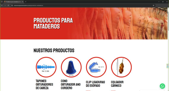 pagina productos solucionesparamataderos.com - productos para etiquetaje y trazabilidad