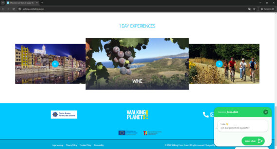 carrusel web servicio excursion walking-costabrava.com - excursiones guiadas por la costa brava