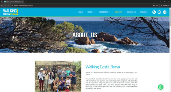 pagina web sobre nosotros walking-costabrava.com - excursiones guiadas por la costa brava